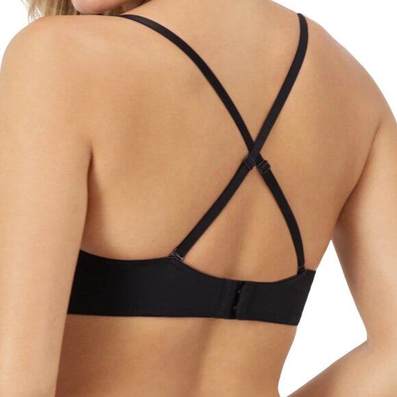 Maidenform Women's Stay Put Strapless Push Up Underwire Bra Black BNWT 38D - Picture 3 of 5